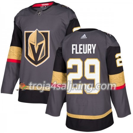 Vegas Golden Knights tröja Marc-Andre FLEURY 29 Adidas 2017-2018 Grå Authentic - NHL Tröjor Herr